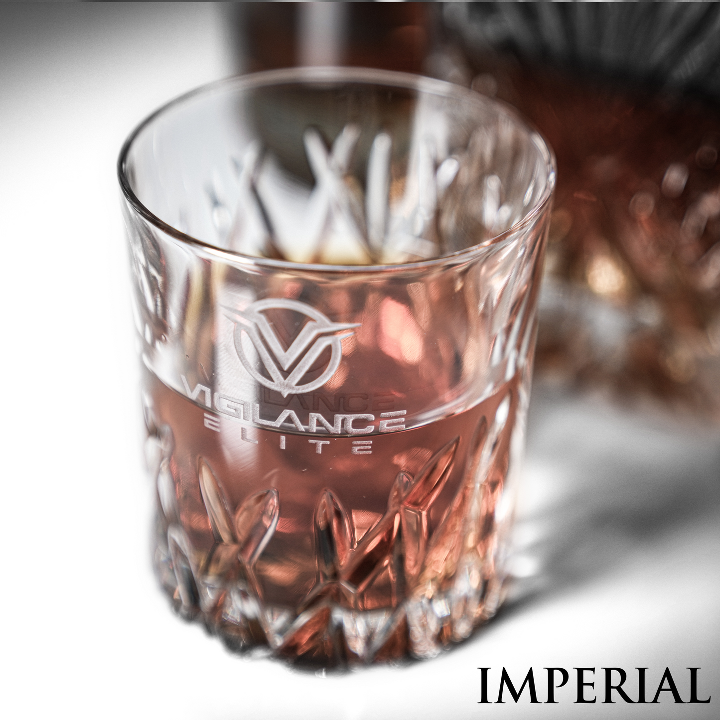 Imperial Tumbler showing etching