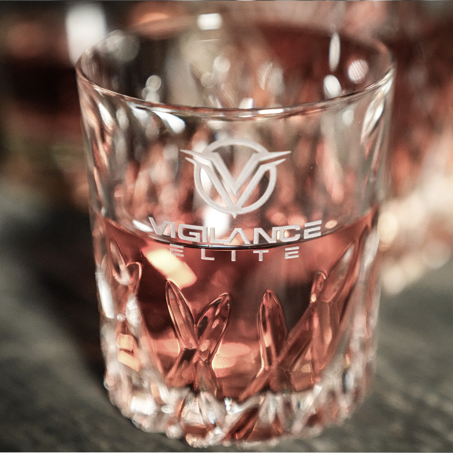 Imperial Tumbler with bourbon