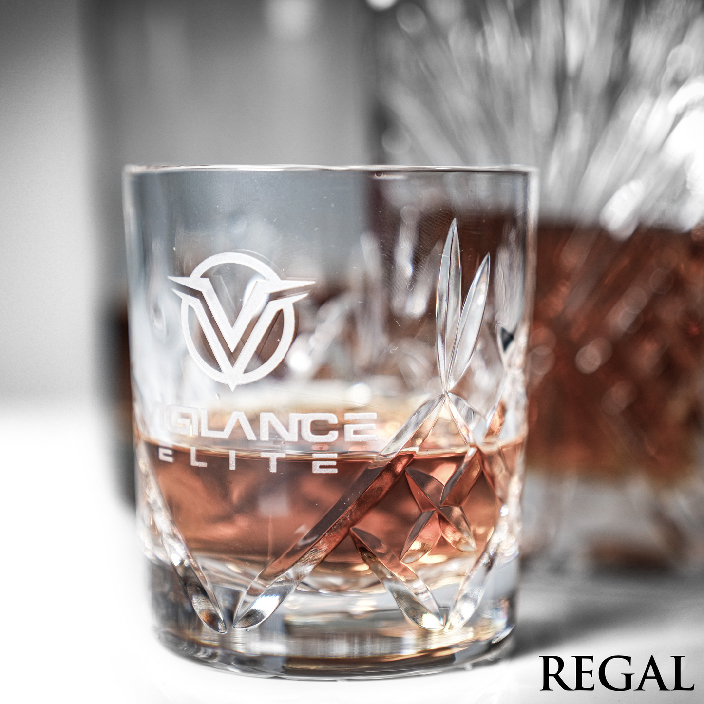 Regal Tumbler showing etching